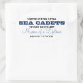 Sticker Ovale Officier fier (Sac)