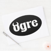 Sticker Ovale Ogre (Enveloppe)