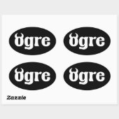 Sticker Ovale Ogre (Feuille)