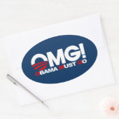 Sticker Ovale Oh mon Dieu ! Obama doit partir (Enveloppe)
