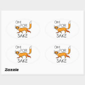 STICKER OVALE OH POUR FOX SAKE ! (Feuille)