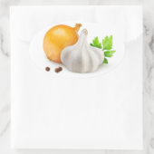 Sticker Ovale Oignon et ail (Sac)