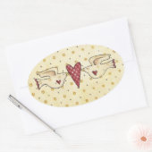 Sticker Ovale oiseau (Enveloppe)