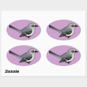 Sticker Ovale Oiseau-mouche nordique Birdoré (Feuille)