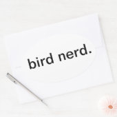 Sticker Ovale oiseau nerd. (Enveloppe)