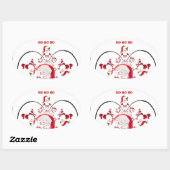 Sticker Ovale Oki Dokie Père Noël ! (Feuille)