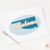 Sticker Ovale Oklahoma (Enveloppe)