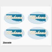 Sticker Ovale Oklahoma (Feuille)