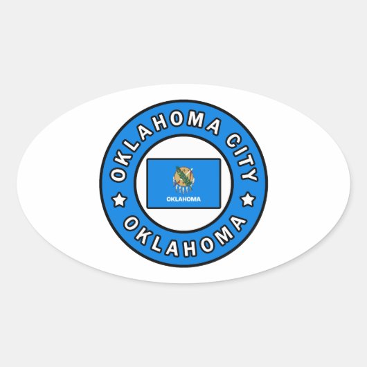 Sticker Ovale Oklahoma City Oklahoma (Devant)