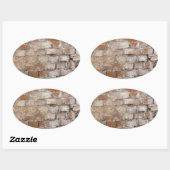 Sticker Ovale Old Brick (Feuille)
