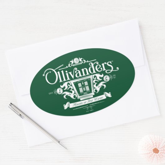 Sticker Ovale OLIVANDERS™ Makers of Fine Wands (Enveloppe)