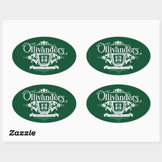 Sticker Ovale OLIVANDERS™ Makers of Fine Wands (Feuille)