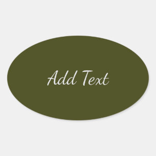Sticker Ovale Olive foncé