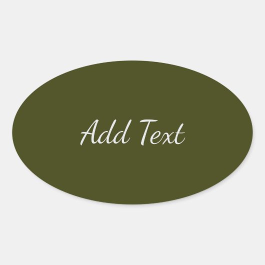 Sticker Ovale Olive foncé (Devant)