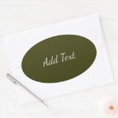 Sticker Ovale Olive foncé (Enveloppe)
