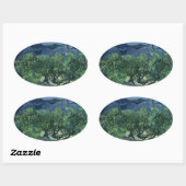 Sticker Ovale Olive Trees par Van Gogh (Feuille)