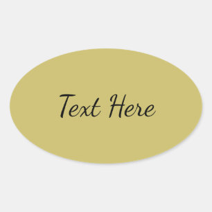 Sticker Ovale Olive Uni