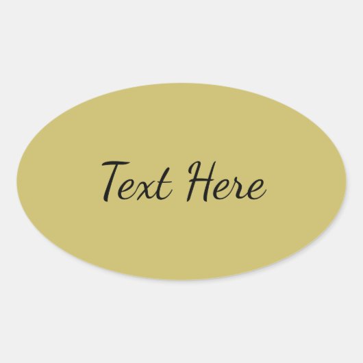 Sticker Ovale Olive Uni (Devant)