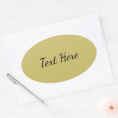 Sticker Ovale Olive Uni (Enveloppe)