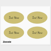 Sticker Ovale Olive Uni (Feuille)