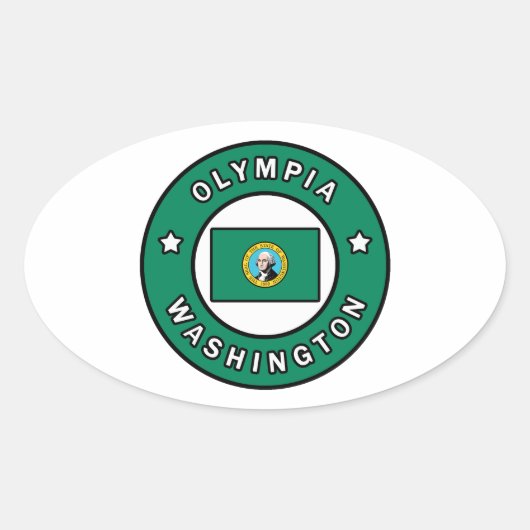 Sticker Ovale Olympia Washington (Devant)