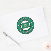 Sticker Ovale Olympia Washington (Enveloppe)