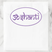 Sticker Ovale Om Shanti (Sac)