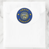 Sticker Ovale Omaha Nebraska (Sac)