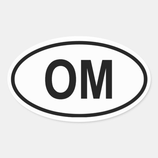 Sticker Ovale Oman "OM" (Devant)