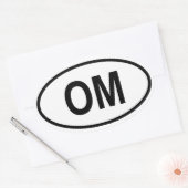 Sticker Ovale Oman "OM" (Enveloppe)