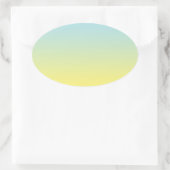 Sticker Ovale Ombre bleu et jaune (Sac)