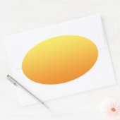 Sticker Ovale Ombre jaune et orange (Enveloppe)