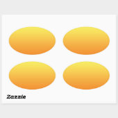 Sticker Ovale Ombre jaune et orange (Feuille)