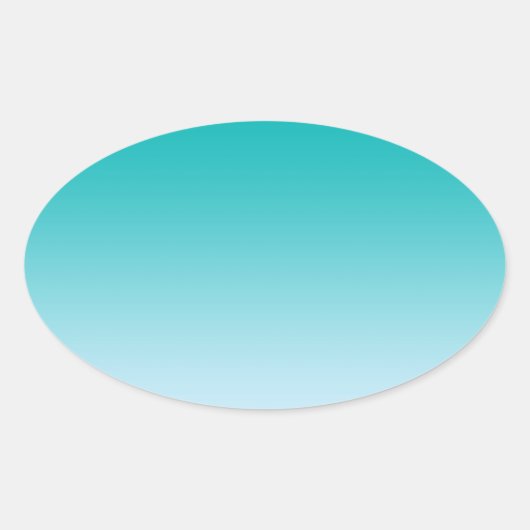 Sticker Ovale Ombre turquoise (Devant)
