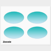 Sticker Ovale Ombre turquoise (Feuille)