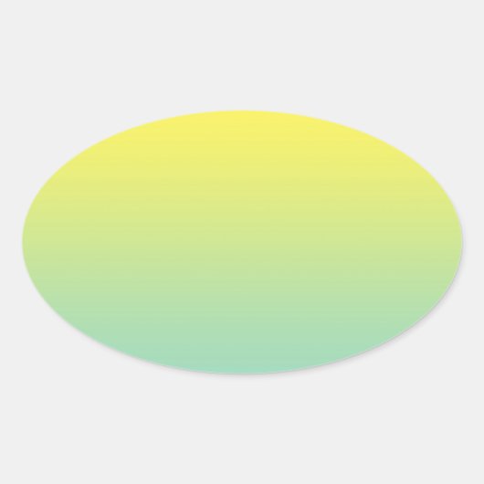 Sticker Ovale Ombre verte et jaune (Devant)