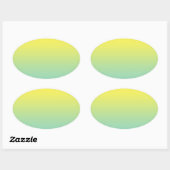 Sticker Ovale Ombre verte et jaune (Feuille)