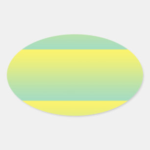 Sticker Ovale Ombre verte et jaune