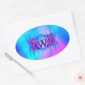 Sticker Ovale OMG ! fwb (Enveloppe)