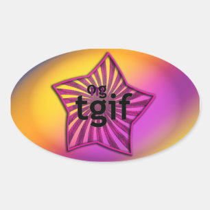 Sticker Ovale OMG ! tgif