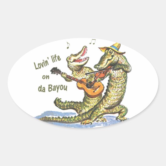 Sticker Ovale On da Bayou (Devant)