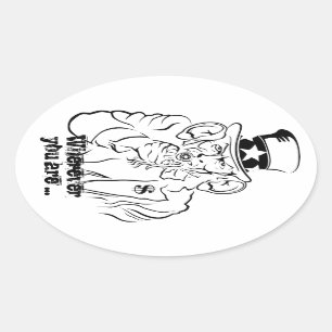 Sticker Ovale Oncle Sam