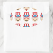 Sticker Ovale oncle sam emoji (Sac)