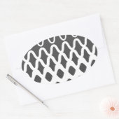 Sticker Ovale Ondes dans les particules (Enveloppe)