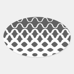 Sticker Ovale Ondes dans les particules