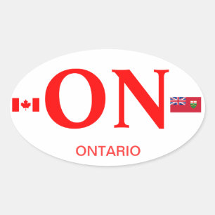 Sticker Ovale Ontario* Stccer ovale de style euro