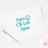 Sticker Ovale Opéra d'amour de la paix (Enveloppe)