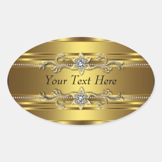 Sticker Ovale Or Diamant (Devant)