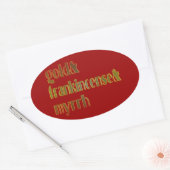 Sticker Ovale Or et encens franc et myrrhe (Enveloppe)