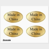 Sticker Ovale Or fabriqué en Chine (Feuille)
